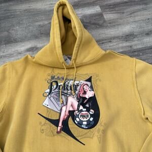 WSOP | World Series Of Poker Oversized Hoodie Mens Sz Medium Dijon Pullover NEW